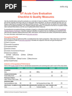 OT Home Health Evaluation Checklist | PDF | Occupational Therapy ...
