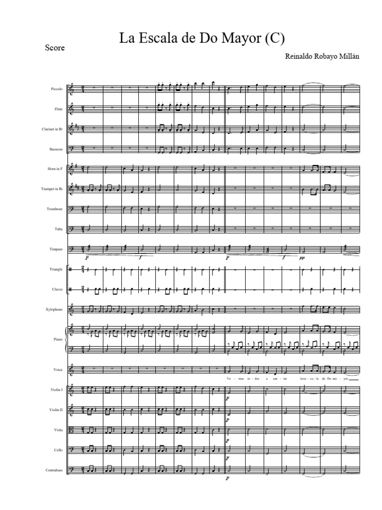 La Escala de Do Mayor - Score | PDF | Musical Compositions | Orchestras