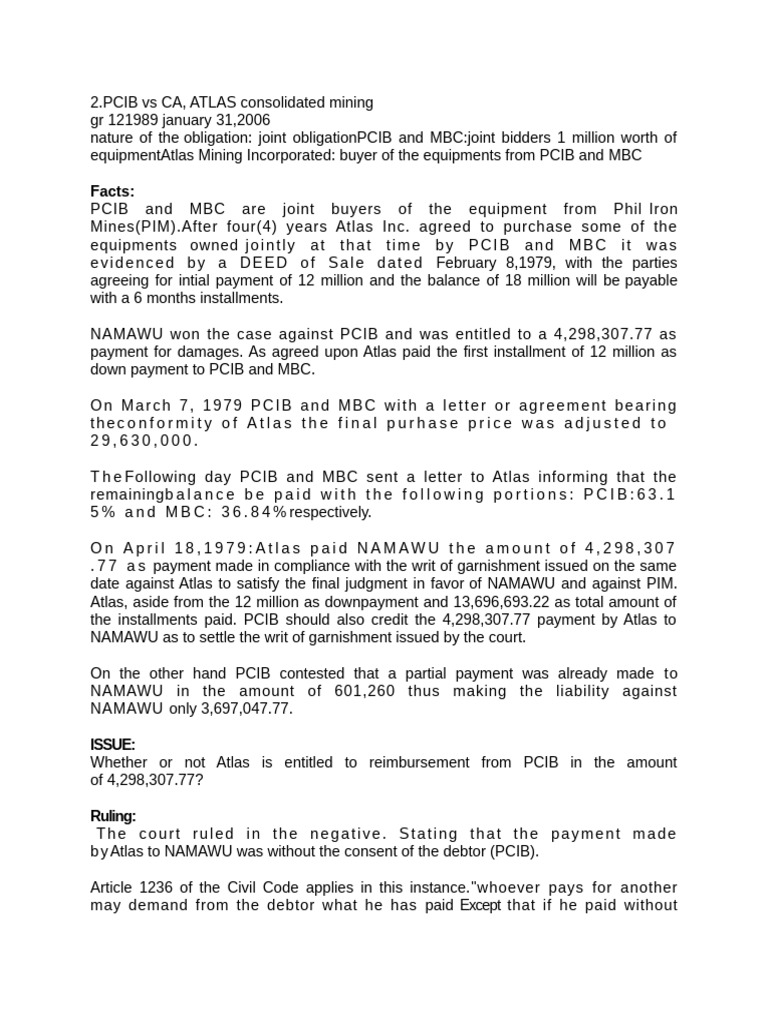 PCIB Vs CA GR No 121989 | PDF | Garnishment | Judgment (Law)