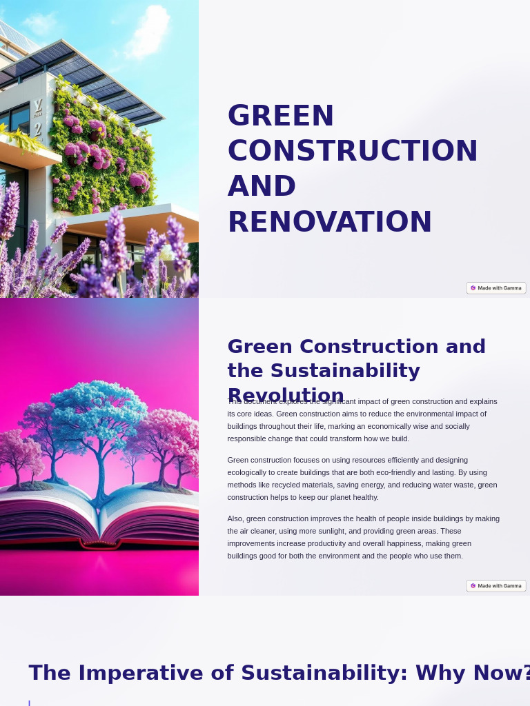 Green Construction and Renovation | PDF | Green Building | Sustainability