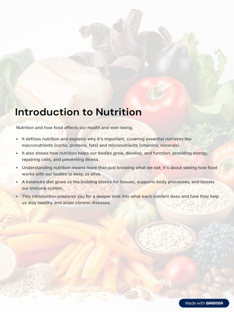 Essential Guide to Nutrition Basics | PDF | Fat | Nutrients