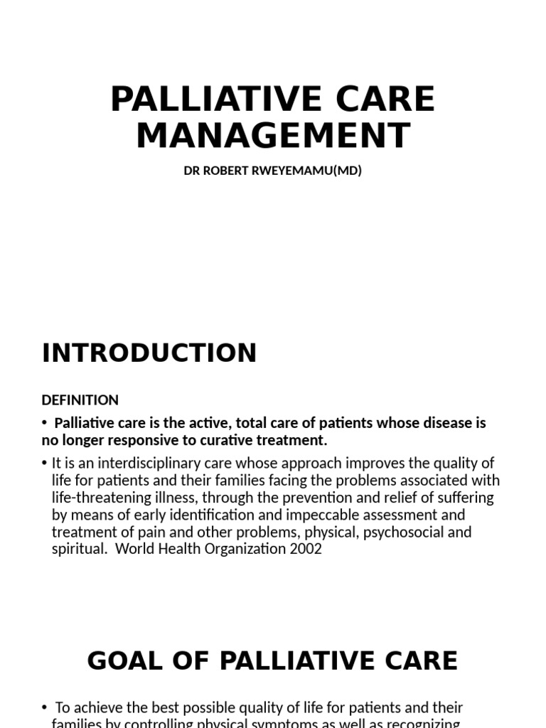Palliative Care Management Guide | PDF | Palliative Care | Analgesic