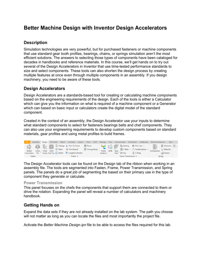Optimize Machine Design with Inventor Tools | PDF | Machines | Gear