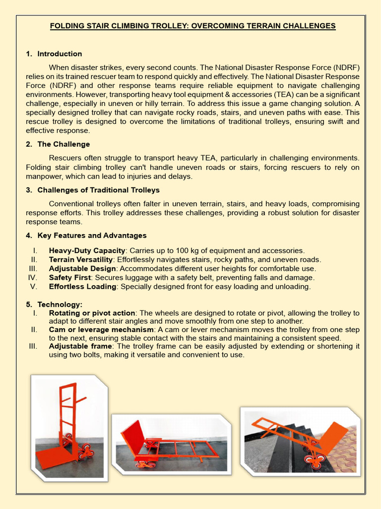 Folding Stair Climbing Trolley for Rescues | PDF