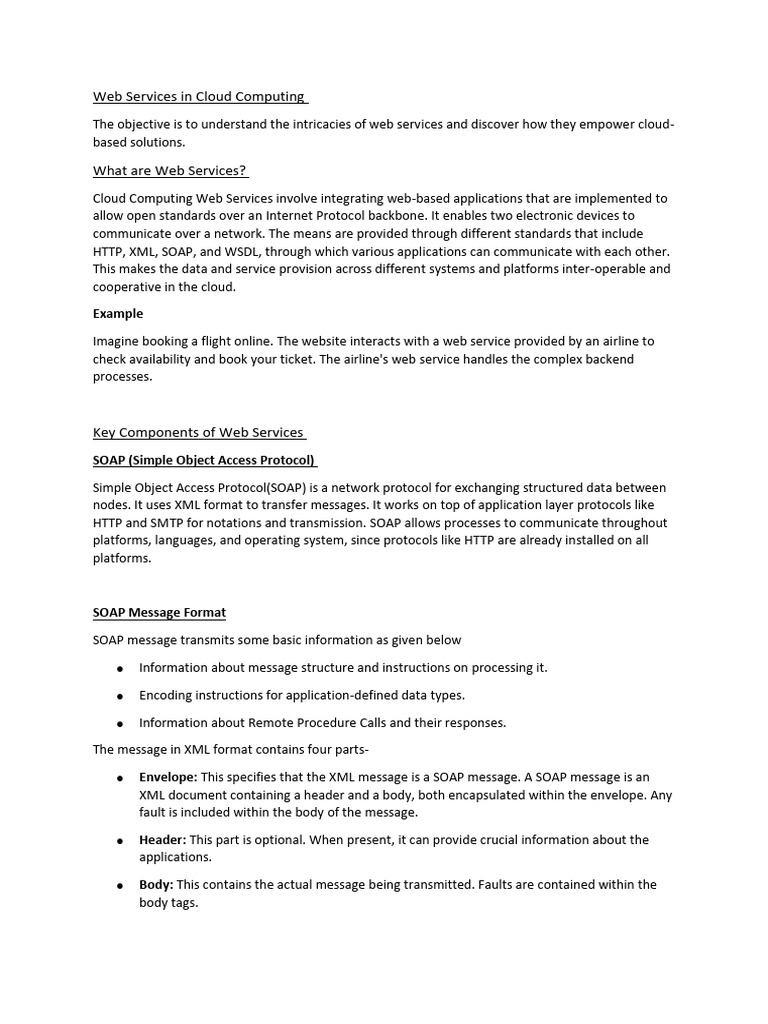 Understanding Web Services in Cloud | PDF | Soap | Web Service