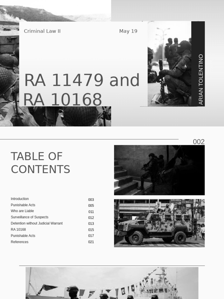 Overview of RA 10168 Provisions | PDF | Detention (Imprisonment ...