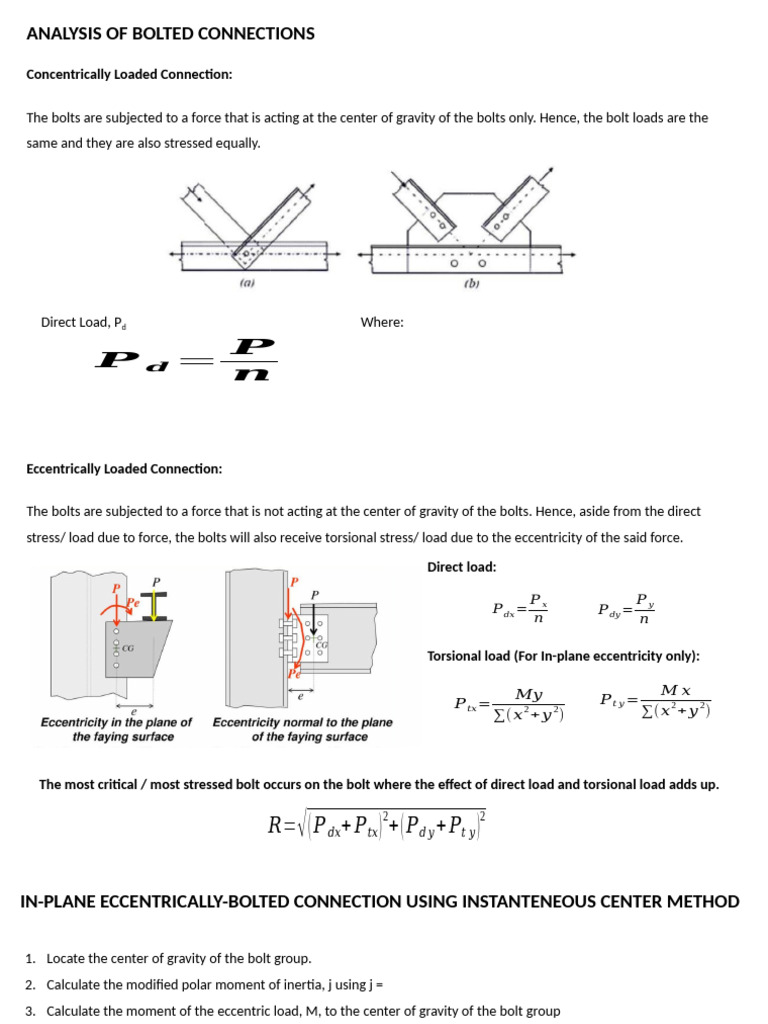 Bolted and Welded Connection Analysis | PDF | Welding | Construction