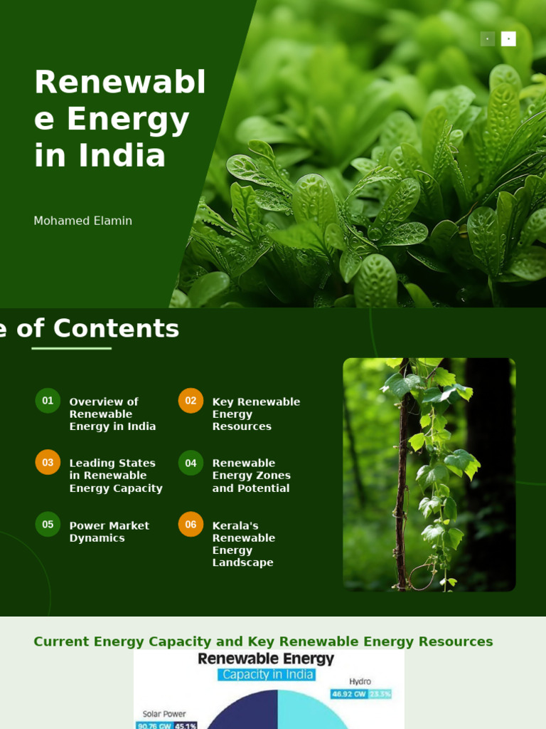Current Status of Renewable Energy in India | PDF | Renewable Energy ...