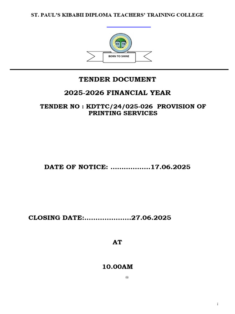 Tender for Printing Services 2025-2026 | PDF | Joint Venture | Taxes
