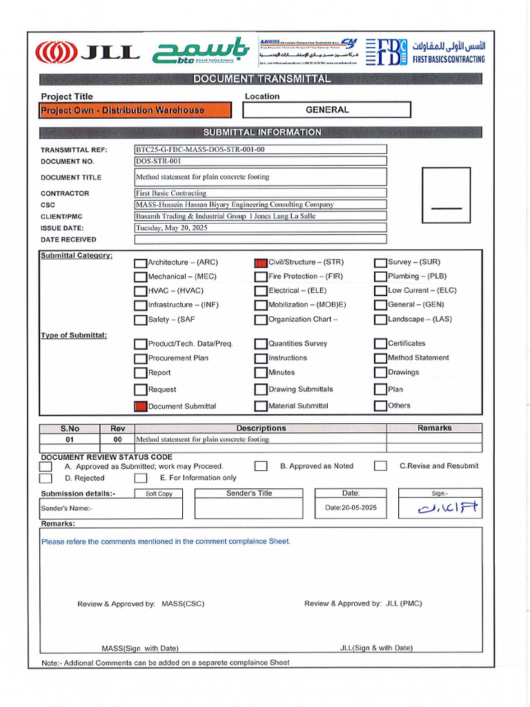 Method Statement for Plain Concrete | PDF | Concrete | Specification ...