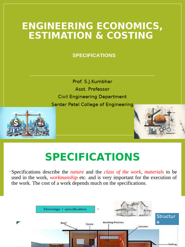 Lect 5 Specifications | PDF | Specification (Technical Standard) | Concrete