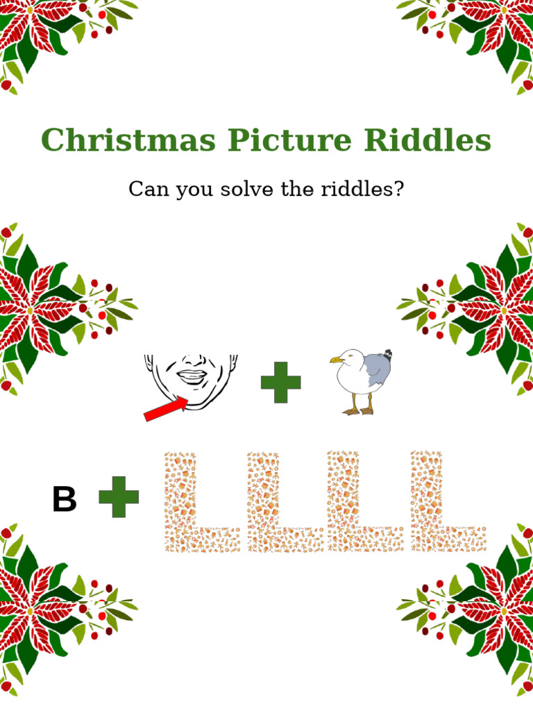 Christmas Picture Riddles | PDF
