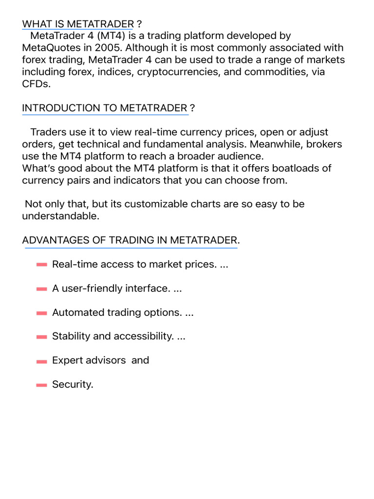 What Is Metatrader 2 | PDF