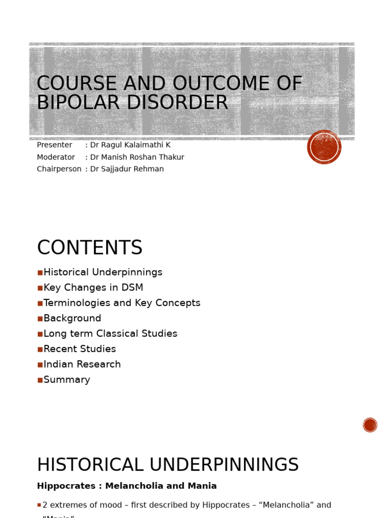 Bipolar Disorder: Course and Outcomes Analysis | PDF | Bipolar Disorder ...