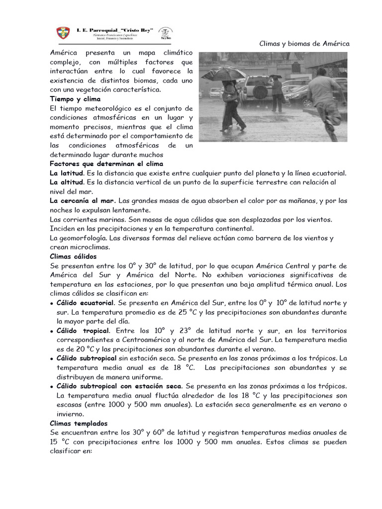 2do A-O Climas y Biomas de Am-Rica | PDF | Clima | Clima templado