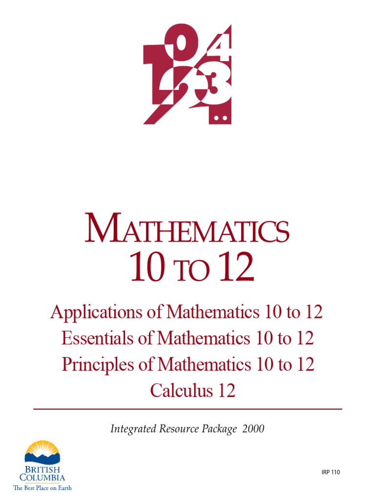2000 Math 1012 | PDF | Mathematics | Curriculum