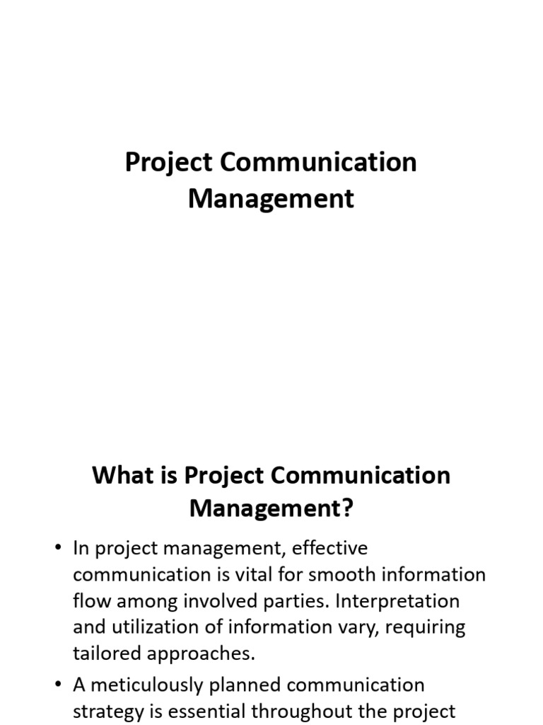 Effective Project Communication Strategies | PDF | Communication ...
