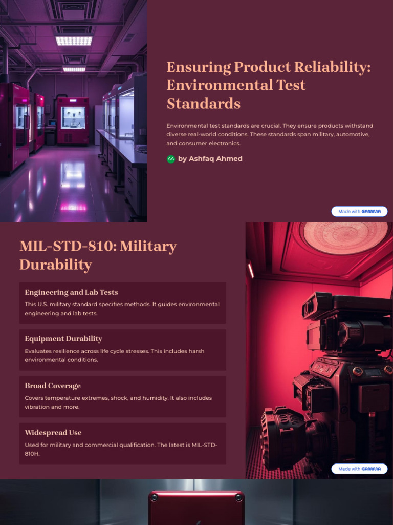 Environmental Test Standards Overview | PDF | Reliability Engineering