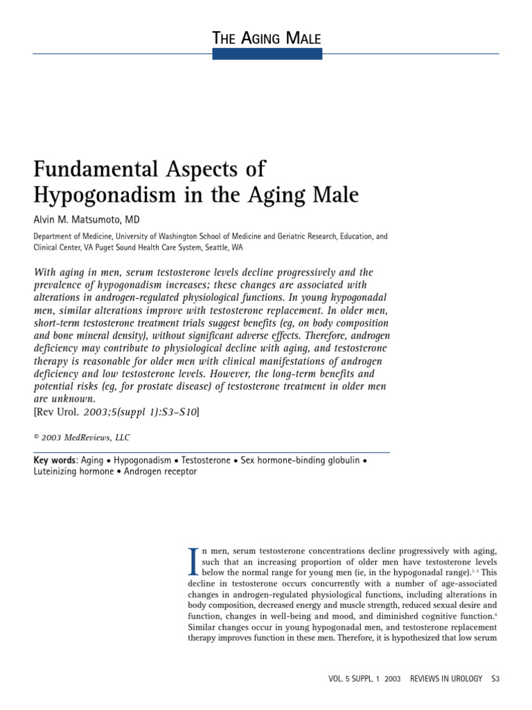 Fundamental Aspects of Hypogonadism in T | PDF | Testosterone ...