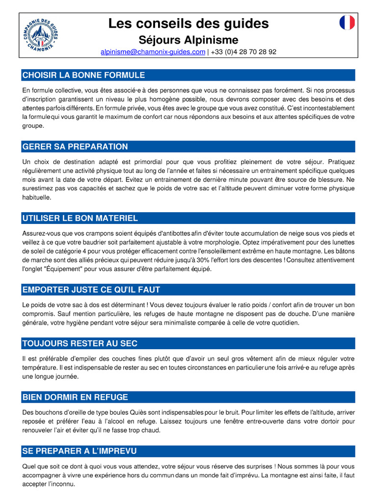 Conseils Des Guides 25138 | PDF