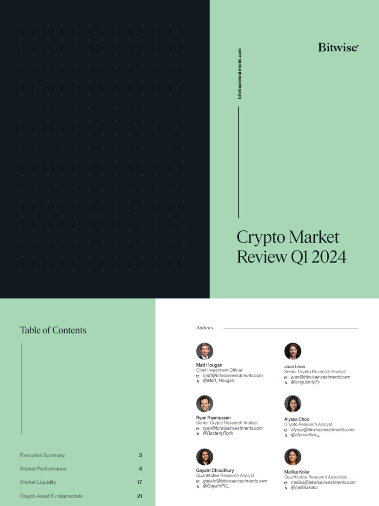 Bitwise Crypto Market Review Q1 2024 | PDF | Cryptocurrency | Msci