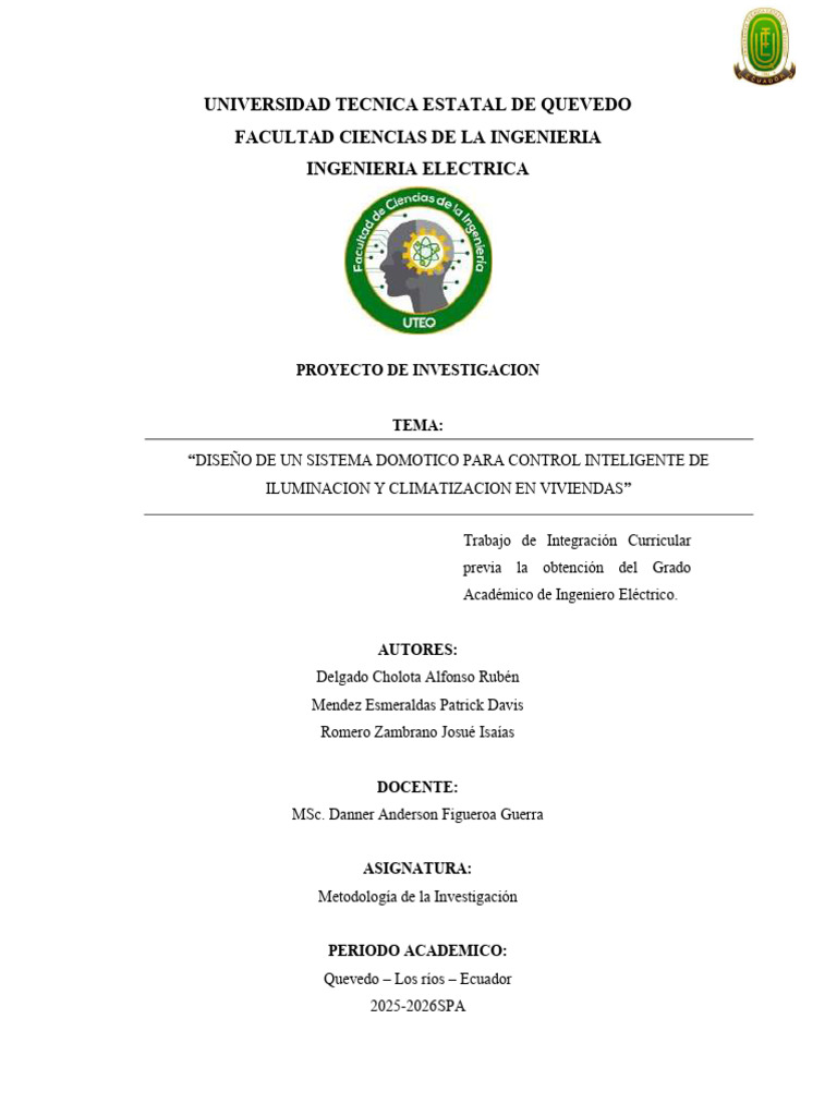 Proyecto de Investigacion, Parte 1 | PDF