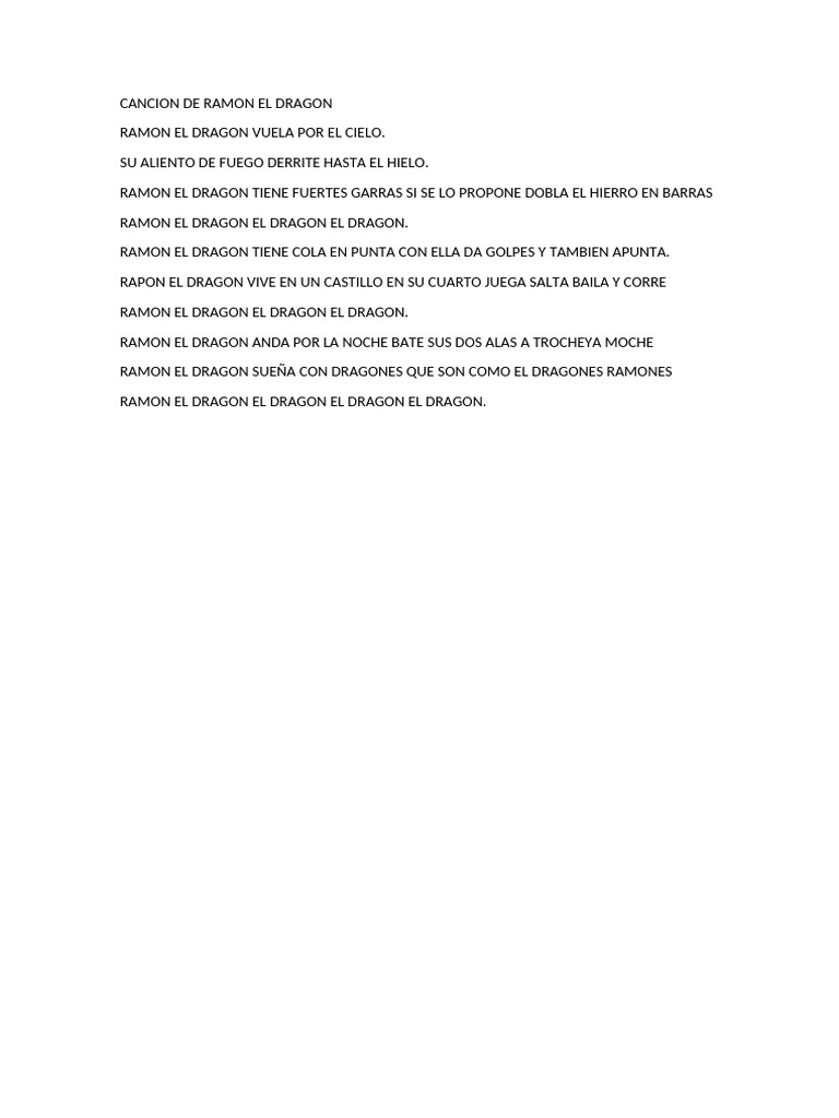 La Canción de Ramón el Dragón | PDF
