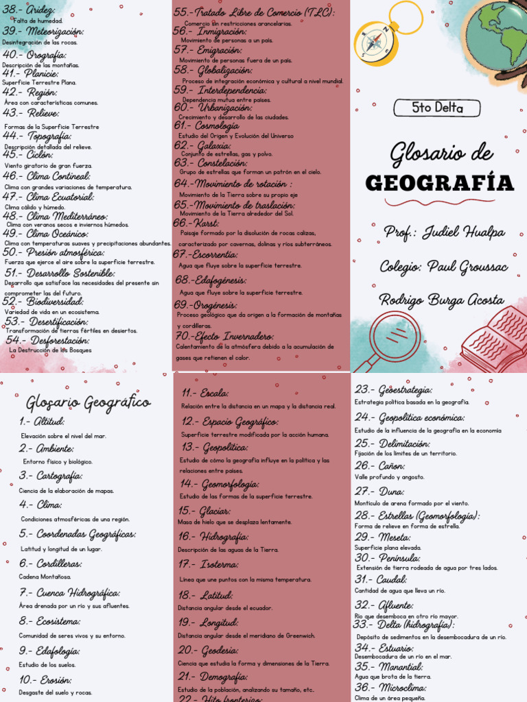 Glosario de Términos Geográficos | PDF | Río | Clima