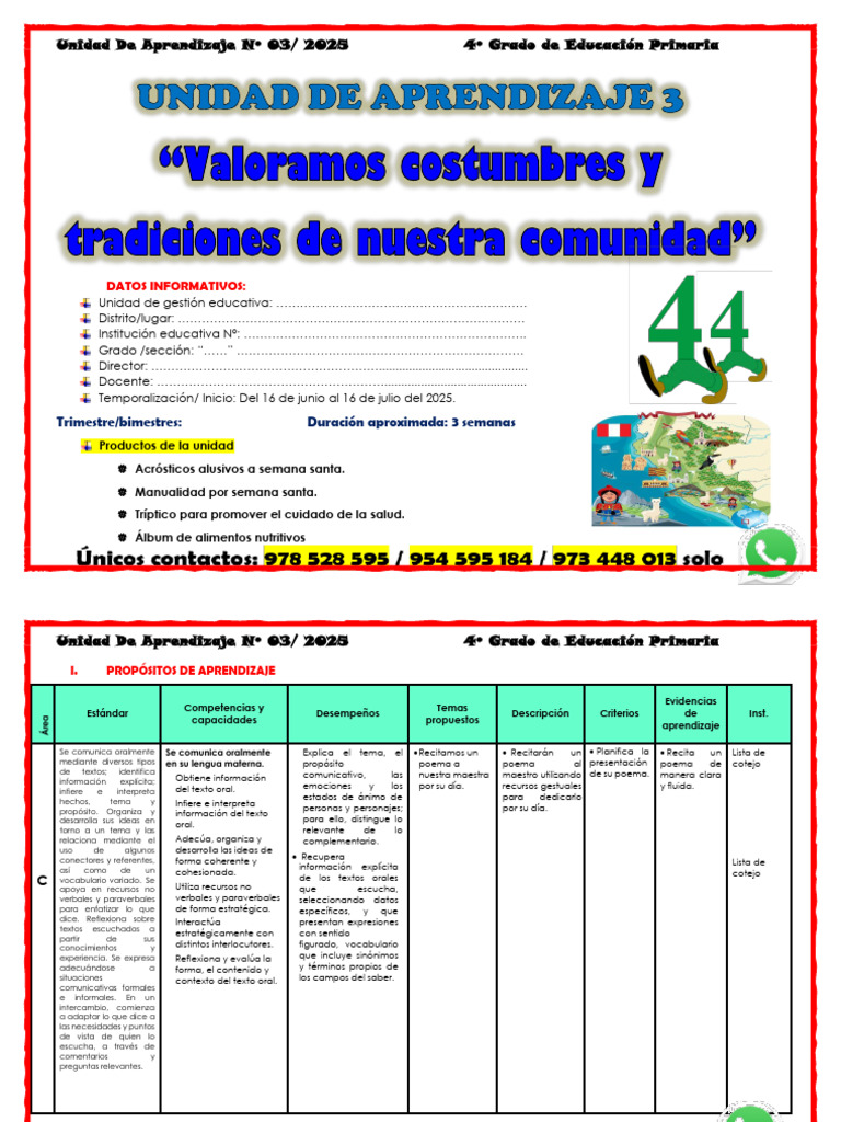Guía de Aprendizaje para Primaria 2025 | PDF | Sustracción | Aprendizaje