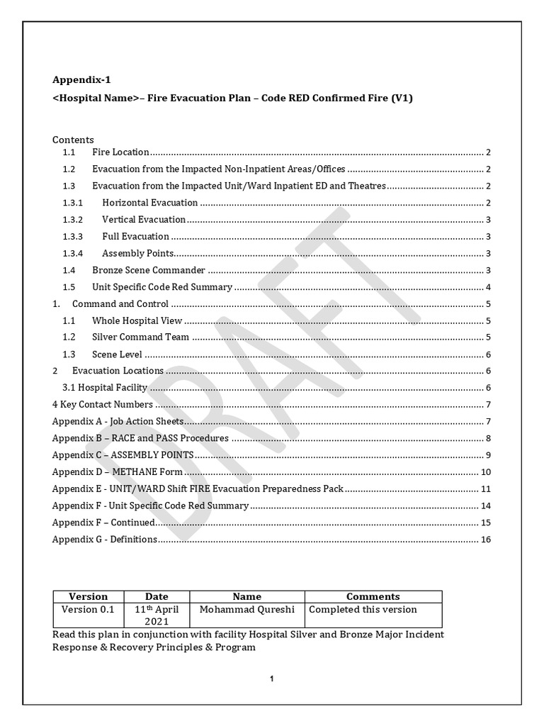 Fire Evacuation Plan for Orthopedic Ward | PDF | Hospital | Patient