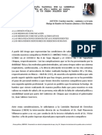 Comunicado Sobre Conclusion de Marcha-Caminata