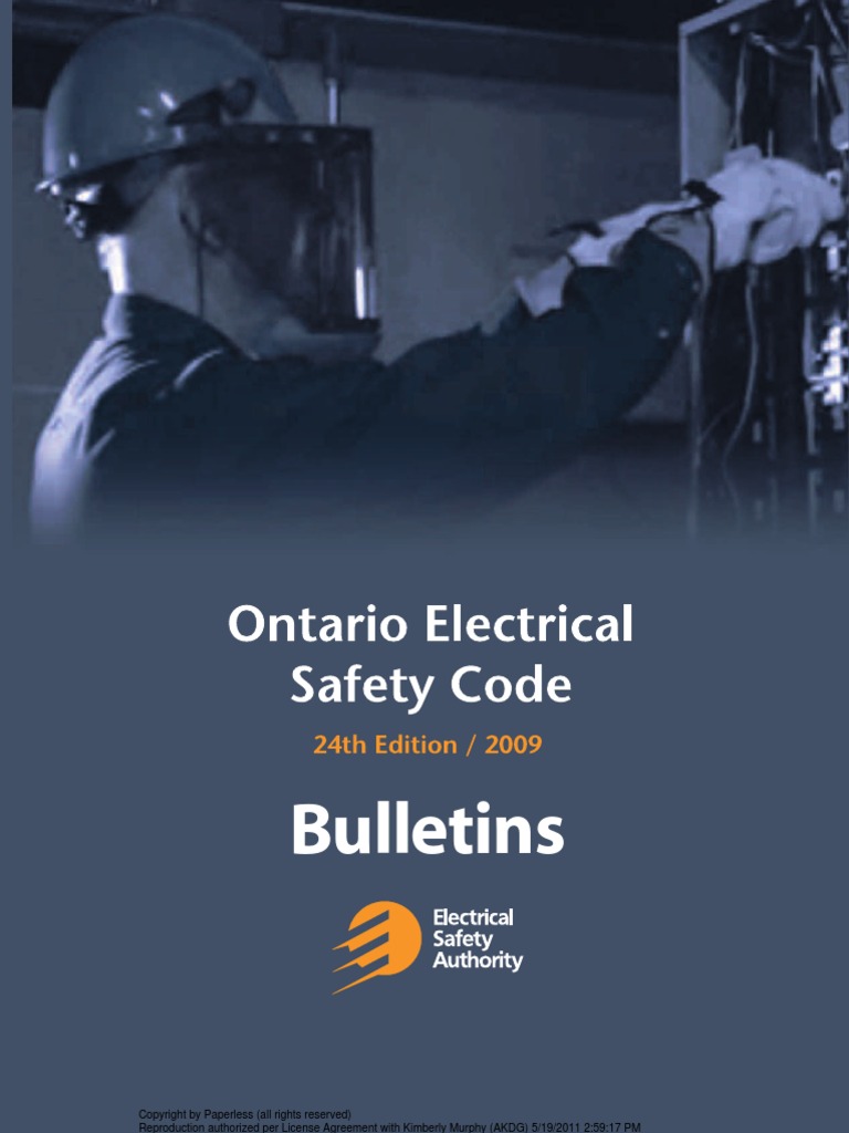 Electrical Safety Code Bulletins 2009 PDF