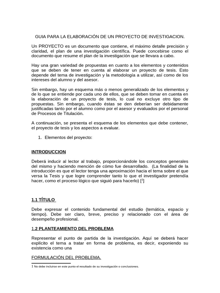 Cómo Elaborar un Proyecto de Investigación | PDF | Teoría | Hipótesis