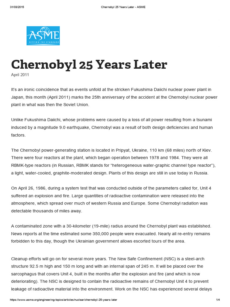 Chernobyl Dome: Current Status and Risks | PDF | Chernobyl Disaster ...