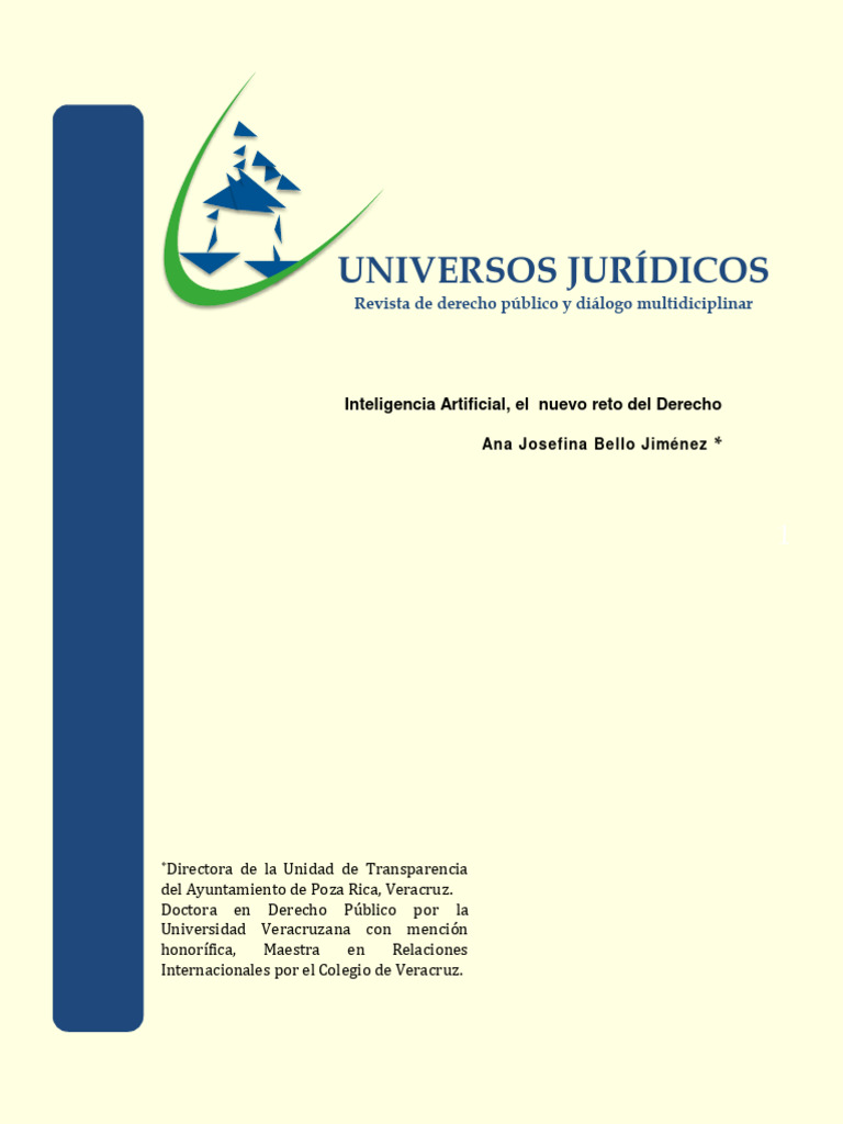 IA y su impacto en el Derecho actual | PDF | Inteligencia artificial ...