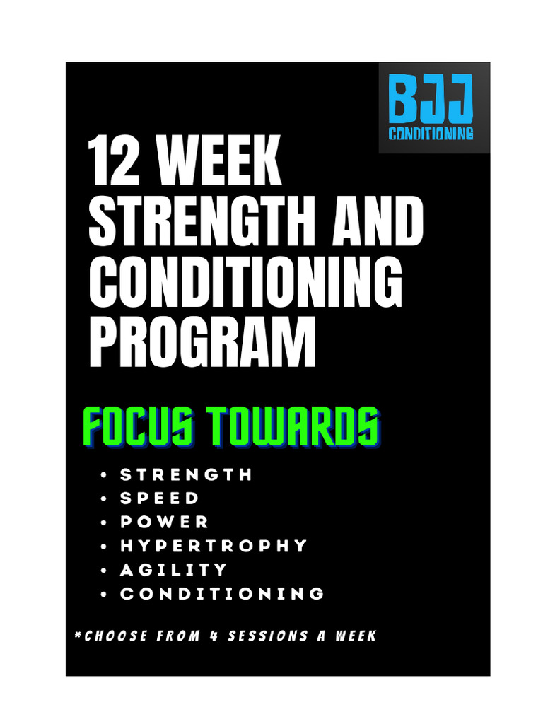 12-Week Strength & Conditioning Guide | PDF | Anatomical Terms Of ...