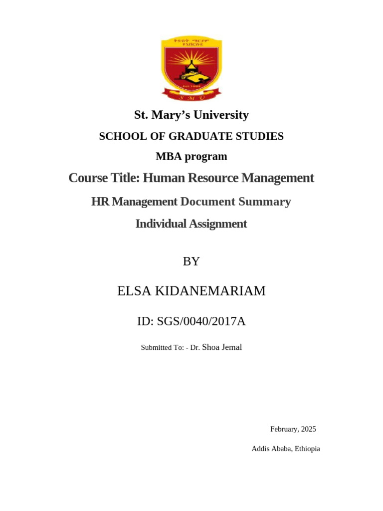 Human Resource Management MBA Guide | PDF | Performance Appraisal ...
