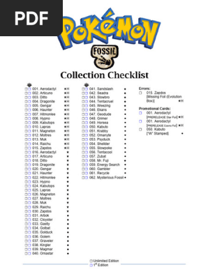 pokemon fossil booster box card list CALL STORE FOR INQUIRIES** PSA 9 POKEMON FOSSIL FIRST EDITION BOOSTE – Cards  and Comics Central main image 0