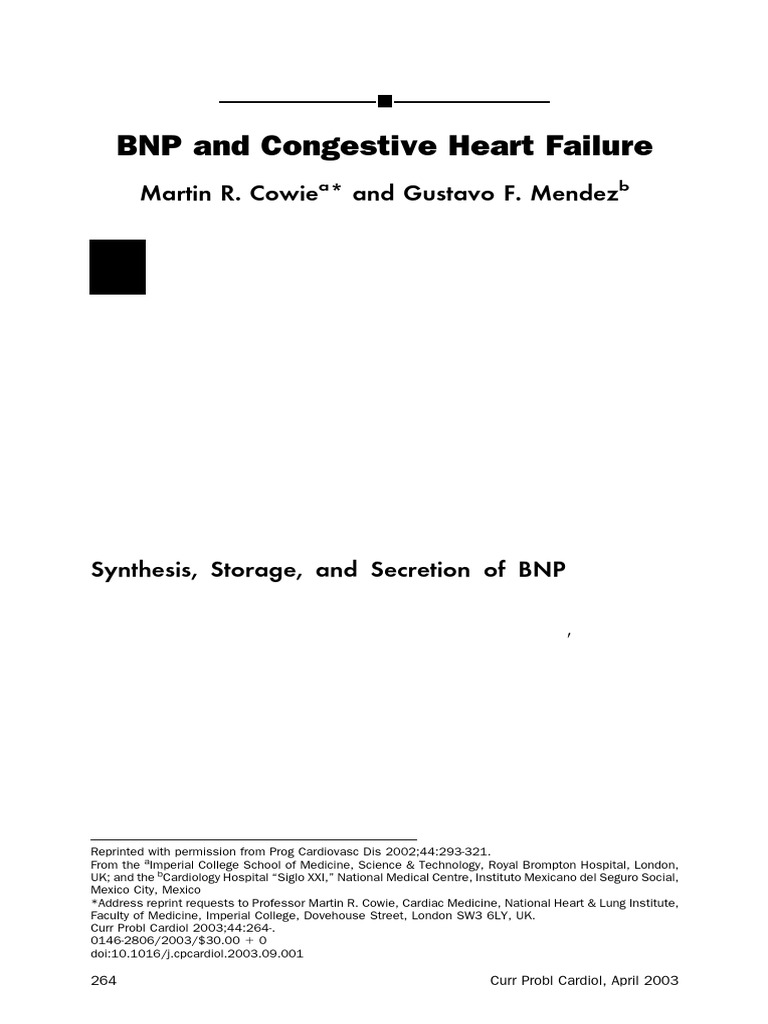 BNP Role in Heart Failure Management | PDF | Diastole | Heart Failure
