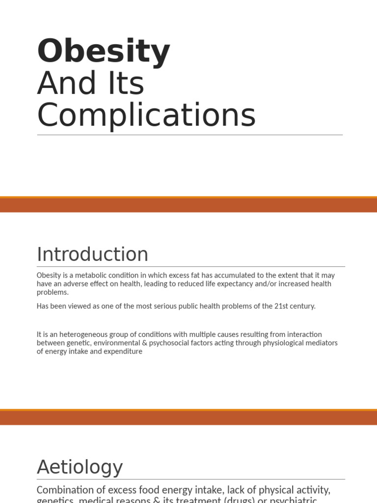 Understanding Obesity and Its Complications | PDF | Obesity | Adipose ...