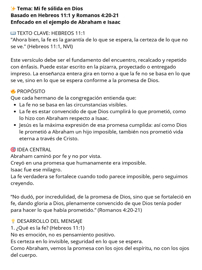 Fe sólida: Ejemplo de Abraham e Isaac | PDF | Epístola a los romanos ...