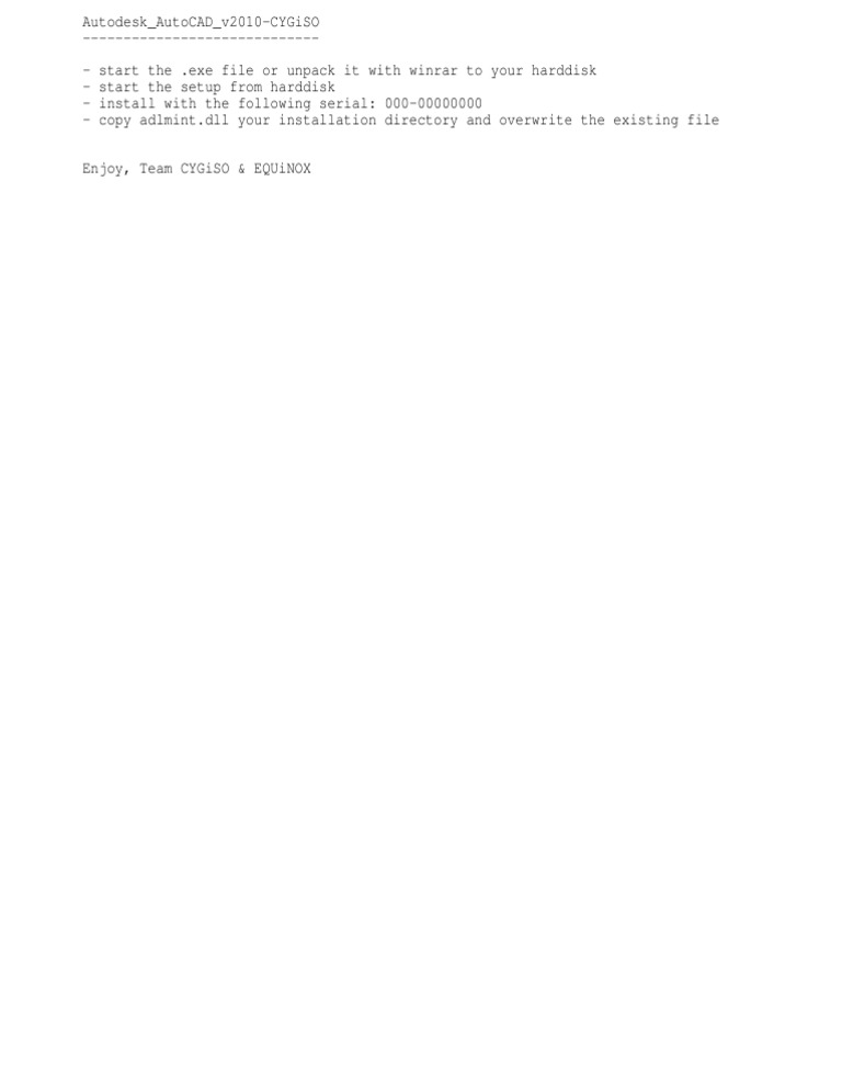 AutoCAD 2010 Installation Guide | PDF