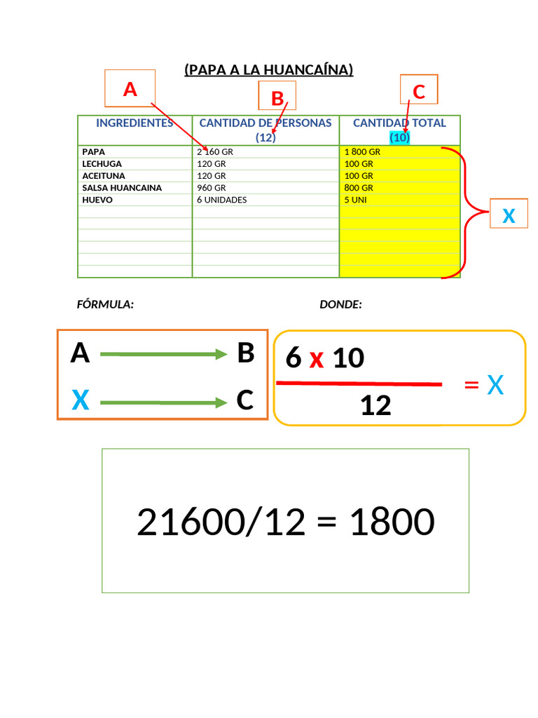 Regla de 3 Simple | PDF