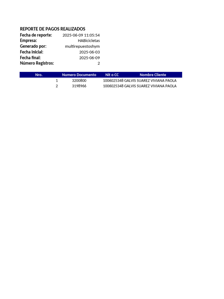 Report e Pagos 20250609 T 16062 | PDF