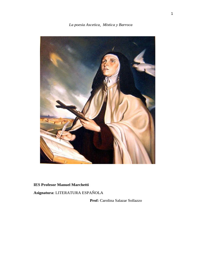 Poesía Ascética y Mística Española | PDF | Teresa De Ávila | Juan de la ...