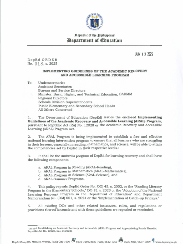DO s2025 018r | PDF