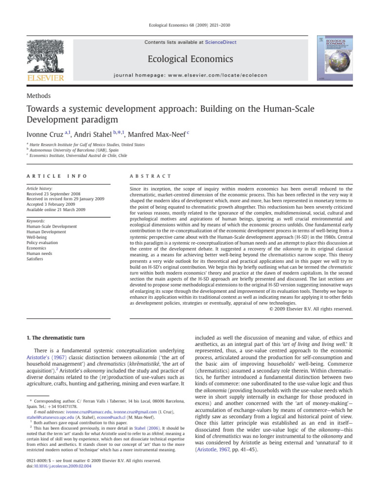 Human-Scale Development Methods Explained | PDF | Economics | Methodology