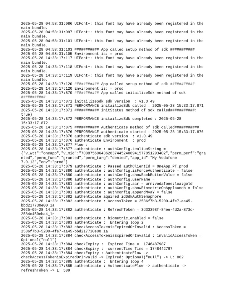 SDK Authentication Process Logs | PDF | Information Technology | Data