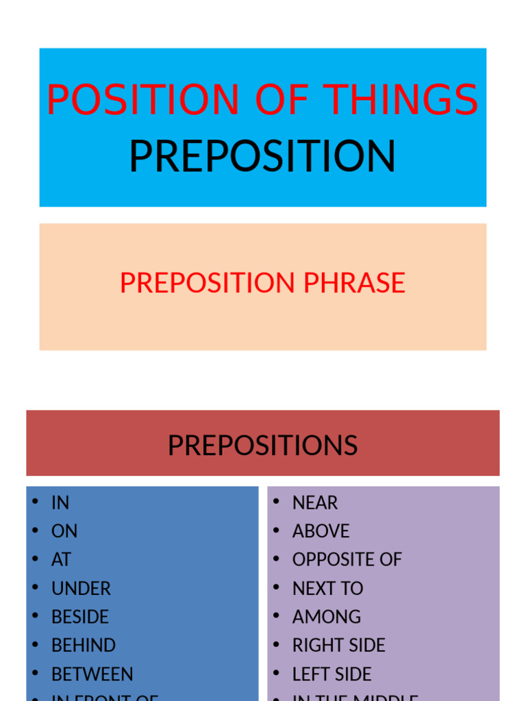 Understanding Prepositions and Phrases | PDF | Adjective | Linguistic ...