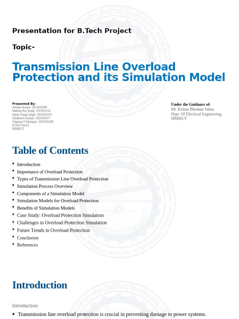 Project Transmission Lines Overload Protection 2 | PDF | Simulation ...